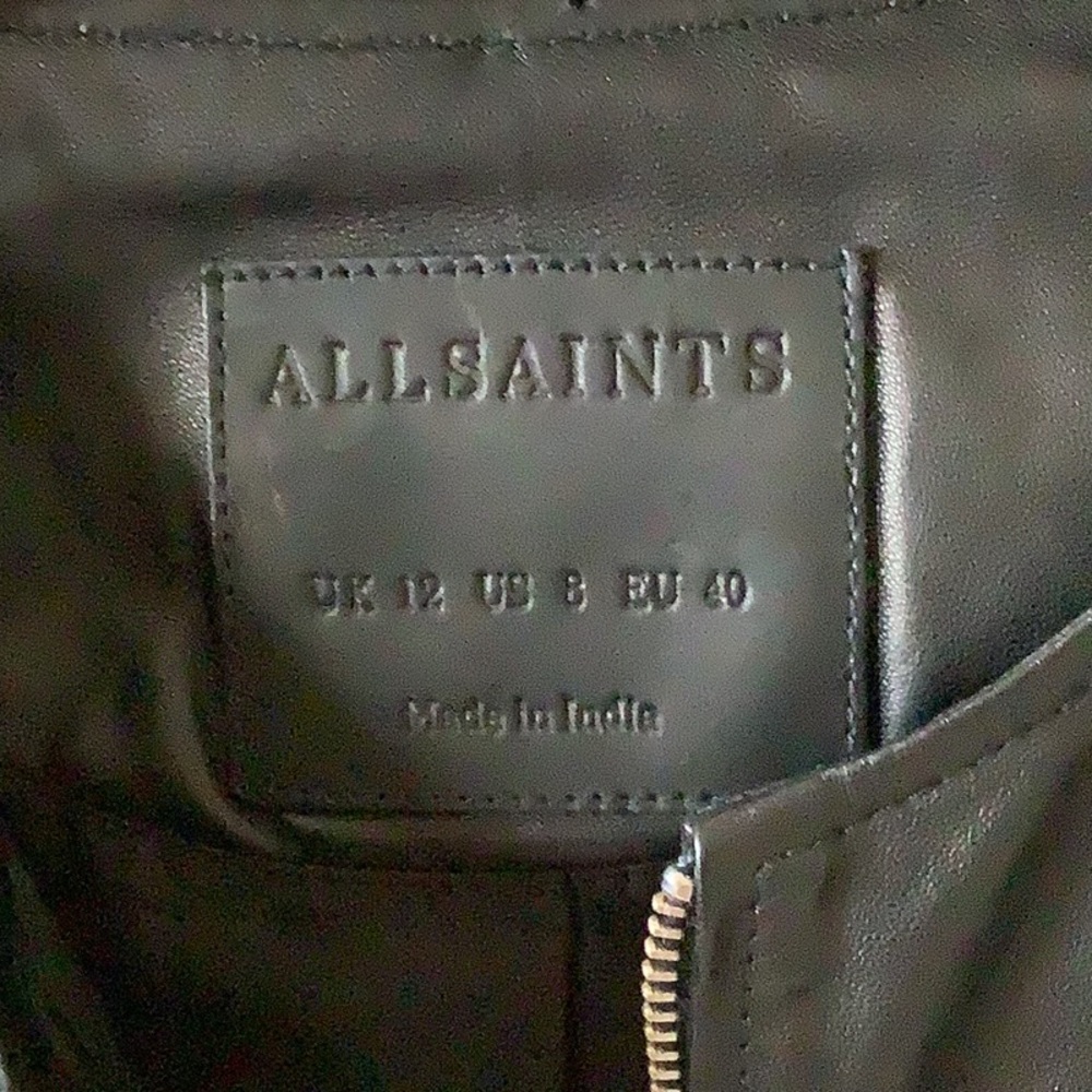 Gorgeous… Gorgeous All Saints Della Leather Bomber Jacket 🖤🖤🖤 - Picture 3 of 13